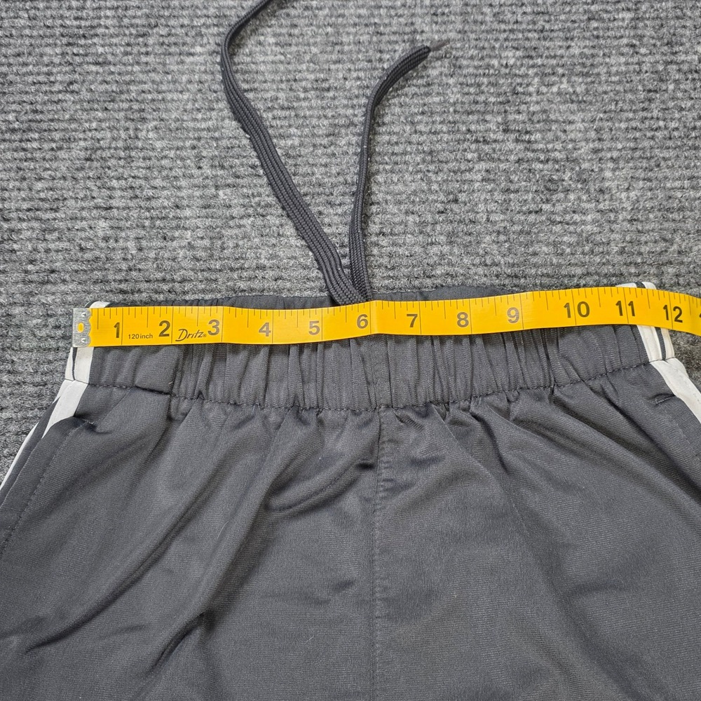 Adidas Track Joggers Pants Girl's Size M Gray 3-Stripe Elastic Waist Drawstring - Picture 5 of 7